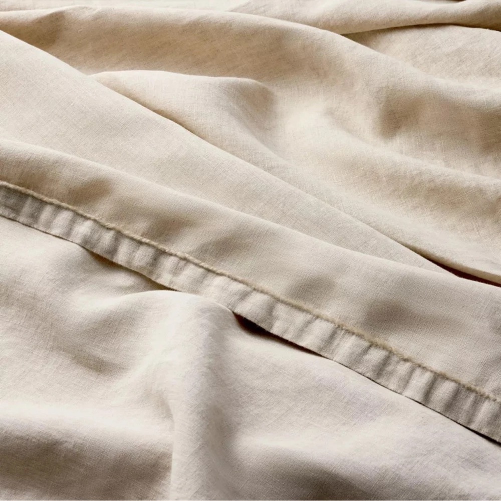 Casaluna CALIFORNIA KING 100% Linen 4pc Sheet Set Natural - BRAND NEW - Picture 4 of 7